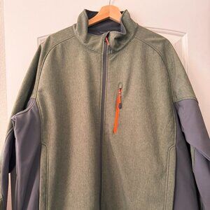 Kirkland Signature Softshell Jacket Gray Green XXL Full Zip